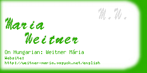 maria weitner business card